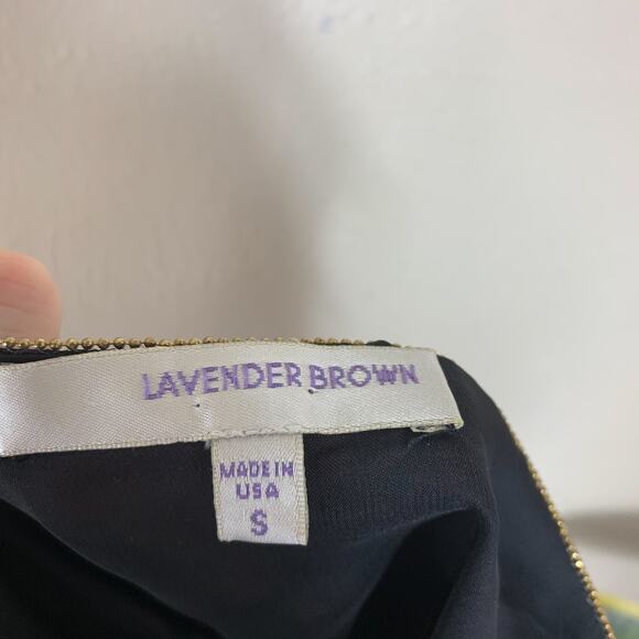 Lavender Brown Houndstooth Maxi Dress Size S Red‎ Black Long Sleeveless - Picture 9 of 12